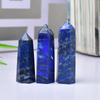 Cristal natural lápis-lazúli coluna hexagonal pontiaguda única decoração fluorita hexagonal azul verde roxa fábrica atacado