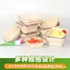 Caja de Almuerzo Desechable de Pulpa de Papel, Caja Biodegradable para Ensalada de Frutas, Caja de Almuerzo para Llevar Engrosada Impermeable y a Prueba de Grasa