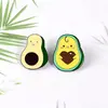 Insignia de metal de aguacate de fruta de verano fresca linda de dibujos animados pines para accesorios de ropa mochila broche de pintura