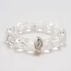 Pulseira de Cristal Branco de Cristal Natural Qian Xiao Anran para Mulheres, Pulseira Aze Branco de Moda de Alta Qualidade Shijia Atacado