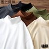 Camiseta de manga larga con cuello medio alto, camisa básica para hombre, ropa de terciopelo de invierno, cuello medio, forro polar interior cálido y grueso.