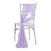 Cortina de Gasa Ligera para Belleza de Espalda Hotel Decoración de Arreglo para Bodas al Aire Libre Funda de Silla Banquete de Bodas Gasa de Bali Chifón