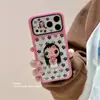 Hibisco de Desenho Maçã de Jade Pequena Aplicável à Capa de Celular iPhone 15 Apple 17/18 PROMAX Proteção contra Queda Cobertura Total
