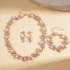 Collar de Encaje con Perlas Artificiales Incrustadas de Pedrería Transfronterizo Europeo y Americano, Cadena de Clavícula Exquisita de Moda y Única, Collar de Lujo Ligero de Gama Alta para Mujer