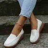 Zapatos Mocasines Nuevos de Talla Grande para Mujer 2025 Verano Europeo y Americano Punta Redonda Planos Simples Casuales Zapatos de Mamá Mocasines