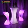 Mesa e Cadeira LED para Loja de Chá com Leite Ins Celebridade da Internet Bar Limpeza Bar Café Restaurante Mesa Alta Casual Móveis Luminosos para Exterior