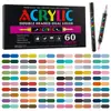 Popular Transfronterizo 120 Colores Marcador de Doble Punta Bicolor Líquido Recto Pluma de Acuarela Pincel Suave Apilable para Arte y Pintura