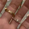 Anillo Minimalista Versátil de Nicho Cepillado Liso con Diamantes Brillantes, Anillo de Lujo Ligero, Envío Directo de Una Pieza, Popular Retro de Gama Alta de Xiaohongshu