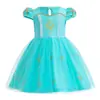 Vestido de outono 22 de manga curta para meninas infantil estilo ins vestido de princesa vestido de menina novo cross-border atacado de roupas infantis