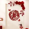 Conjunto de decoração para quarto de casamento, incluindo adesivos de porta "felicidade dupla", fitas de casamento e decorações para os quartos da noiva e do noivo, uma coleção abrangente de suprimentos para casamento