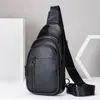 Bolso de Pecho de Cuero Genuino de Vaca Moda Masculina Bolso de Hombro Único Bolso Cruzado de Capa Superior de Cuero de Vaca Bolso de Cintura Mochila de Cuero Suave Bolso Casual para Hombre