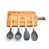 Juego de 8 piezas de utensilios de cocina de silicona con mango de madera estilo europeo Cocina Cocina Juego de utensilios de cocina Hogar Olla antiadherente Espátula Cuchara Juego de herramientas