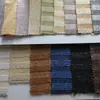 Jacquard Teñido en Hilo Patrón Espiga de Hierba PP, Cuadrado con Patrón Espiga de Pescado Rayado de Hierba Raffia, Materiales para Zapatos Tejidos de Hierba, Tela para Bolsos y Carteras