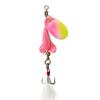 Nova isca de lantejoulas rotativas de cor de flecha de fogo de micro-objeto 6,5 cm/5,5 g com manivela de metal, lantejoulas simples/terno