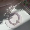 Pulsera de Cristal Rosa Natural para Mujer Nueva Pulsera de Ojo de Gato Aguamarina Amatista Linda Pulsera de Concha Luna