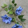 Viento de océano azul flores de simulación para boda al por mayor azul oscuro azul zafiro azul bruma blanco boda camino guía techo flores falsas