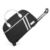 Bolsa con Ruedas, Bolsa Ligera Impermeable de Tela Oxford con Tirador, Bolsa Plegable para Viajes Cortos, Bolsa de Equipaje, Gran Capacidad, Se Puede Imprimir con Logo