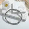 Pulsera Popular de Celebridad de Internet Pulsera Elegante Versátil Simple Retro Europea y Americana Lujo Ligero Pulsera de Bambú de Seguridad para Damas