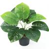 Planta de simulación, planta verde, planta en maceta, hoja falsa decorativa, hoja de tortuga, hoja verde Luo, planta de pared, material a juego, hoja con tacto de pegamento