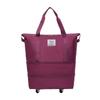 Bolsa de viagem de grande capacidade, dupla camada, extensível, universal, com rodas, bolsa de armazenamento para viagem de negócios, para bagagem seca e molhada, separada