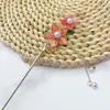 Horquilla de Flor Rosa Antigua para Mujer Estilo Chino Horquilla de Gama Alta Perla Cabello Horquilla Accesorios para el Cabello Accesorios para el Cabello