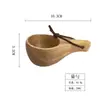 Cuchara medidora de café de madera europea y americana, taza medidora para repostería doméstica, cuchara pequeña de madera para helado, cuchara para condimentos, cuchara medidora para leche en polvo