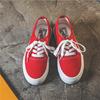 Zapatos de Verano para Mujer 2021 Zapatos Elásticos Decoración de Cordones Falsos Zapatos Casuales de Lona de Corte Bajo Zapatos Deportivos para Estudiante