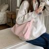 Bolso Tote Grande de Capacidad Rosa para Estudiante, Clase, Casual, para Desplazamiento, Bolso Grande, Nueva Textura, de un Solo Hombro, Bandolera para Mujer