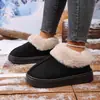 Pantuflas de Gamuza y Algodón Todo Incluido Transfronterizas para el Hogar, Engrosadas y Cálidas, Zapatos de Maternidad de Talón Cerrado, Botas de Nieve Antideslizantes de Eva