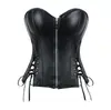 Corsé de Cuero Sintético Ceñidor de Cintura Estilo Punk Ropa Moldeadora Top Tubo sin Tirantes Bustier Suministro Transfronterizo Europeo y Americano