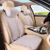Juego de Asientos Moldeados de Fibra de Algas de una Pieza para Conductor y Pasajero Asiento de Coche Cojín de Asiento de Coche Cojín de Látex para Cuatro Estaciones