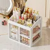 Caja de almacenamiento de escritorio tipo cajón, caja organizadora para bolígrafos de oficina, caja para guardar artículos de papelería y cosméticos, organizador, estante de almacenamiento multicapa, gabinete
