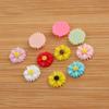 Venta caliente transfronteriza, protección del medio ambiente, 12 mm, pequeña margarita, girasol, flor de resina, accesorios para el cabello para niños, pinza para el cabello, accesorios de bricolaje