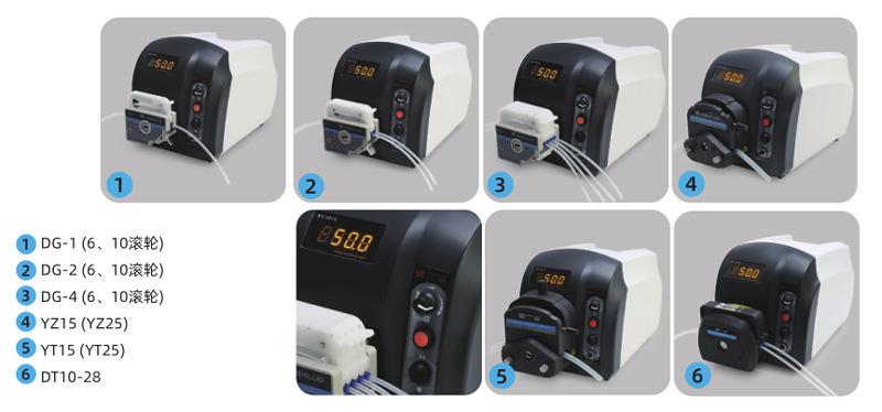 BT101S调速型蠕动泵适用泵头及软管