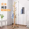 Perchero de Madera Maciza para Piso Perchero de Ropa para Dormitorio Perchero Vertical para Ropa para el Hogar Perchero para Bolsos de Interior de Oficina Otoño/Invierno
