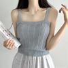 Camisola de Punto Estilo Francés para Mujer, Ropa Interior de Primavera con un Diseño Único, Ropa Exterior de Nicho, Top Corto Ajustado y Moderno para Chicas Calientes