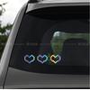 Adesivo de carro em forma de coração em mosaico Pixel Love Decoração de janela de carro Adesivo à prova d'água Adesivo de motocicleta Adesivo para laptop