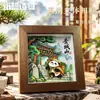 Papel Xiangzaowu Shu Yun Panda Escultura de Papel 3D Pintura Adorno de Escritorio Cultural y Creativo de la Ciudad de Chengdu Souvenir de Lugar Turístico Regalo