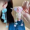 Aretes de Borla Flor de Cristal Aguja de Plata, Aretes de Personalidad Nicho Estilo Festivo, Lujo Ligero, Moda de Gama Alta, Aretes Versátiles