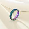 Anillo nicho simple de acero de titanio transfronterizo con decoloración de color, personalidad de Japón y Corea del Sur, fabricantes mayoristas de joyería de anillo de acero inoxidable