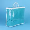 Bolsa de Almacenamiento para Colchas de PVC Bolsa de Empaque para Textiles del Hogar Ropa de Cama Bolsa de Almacenamiento Transparente Portátil a Prueba de Polvo Bolsa con Cremallera Personalizada