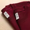 Camiseta Manga Curta Algodão Puro Pesado Estilo Japonês 500g para Mulheres, Gola Redonda Versátil, Ombro Caído, Cor Sólida, Manga Meia-Manga, Camiseta Atacado
