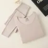 Nuevo Conjunto de Ropa Interior Térmica Adelgazante Sin Costuras de Modal 2026 para Mujer, Ropa Interior Delgada Cálida, Capa Base para Embellecer la Piel
