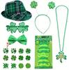 Festival Irlandés Spot Venta al por mayor St. Sombrero de Pato del Día de San Patricio Trébol Verde Tartán Sombrero de Brote