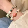 Pulseira de Concha Estrela Estilo Doce Estilo Feriado Venda Quente Transfronteiriça para Mulheres Pulseira de Contas Cor Dopamina para Mulheres