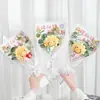 De un solo golpe para ganar el examen de ingreso a la preparatoria ramo inspirador flor de lana tejida a mano girasol regalo de graduación regalo creativo
