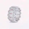Anillo de Encaje Hueco de Plata Pura Muy Vendido Transmitido en Vivo para Mujeres, Modelo Nuevo con Fino Diseño de Oro Negro, Artesanía Italiana, Popular en Xiaohongshu