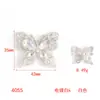 Nuevos Accesorios de Aleación Transfronterizos Vidrio de Colores Moda Mariposa Simple Placa de Diamante Mocha Accesorios de Joyería de Mariposa Accesorios para el Cabello