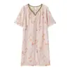 Fresco Camisón de Tencel Lyocell para Verano, Modelo Nuevo 2026 para Mujer, Vestido de Manga Corta de Alta Gama que se Puede Usar Afuera