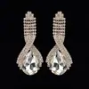 Pendientes largos de cristal de temperamento de moda para mujer, pendientes coreanos, pendientes de estilo europeo y americano, venta al por mayor de fabricantes E001